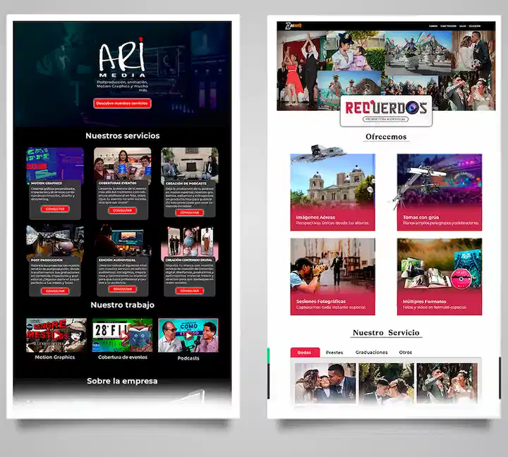 Maquetacion y diseño web profecinal