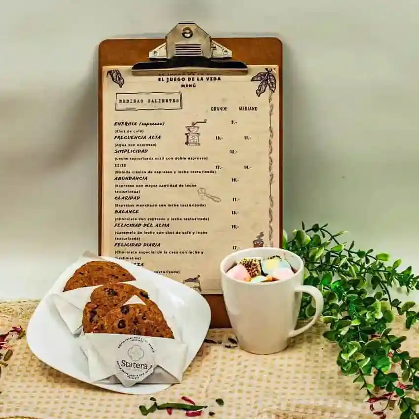 Menú de bebidas calientes